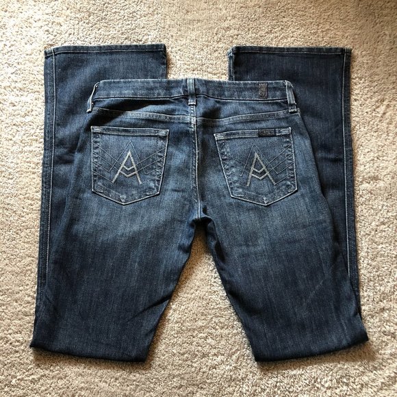 2 Pairs 7 For All Mankind A Pocket Jeans - Picture 5 of 6
